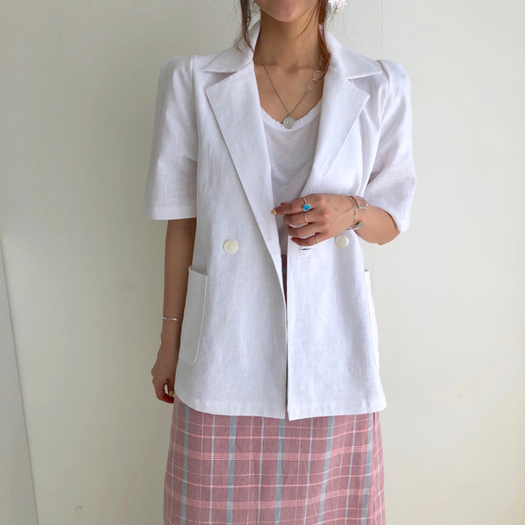 ジャケット レディース カジュアル リネン 韓国 送料無料 Dazzle ダズル