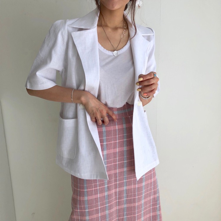 ジャケット レディース カジュアル リネン 韓国 送料無料 Dazzle ダズル