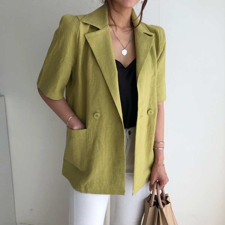 ジャケット レディース カジュアル リネン 韓国 送料無料 Dazzle ダズル