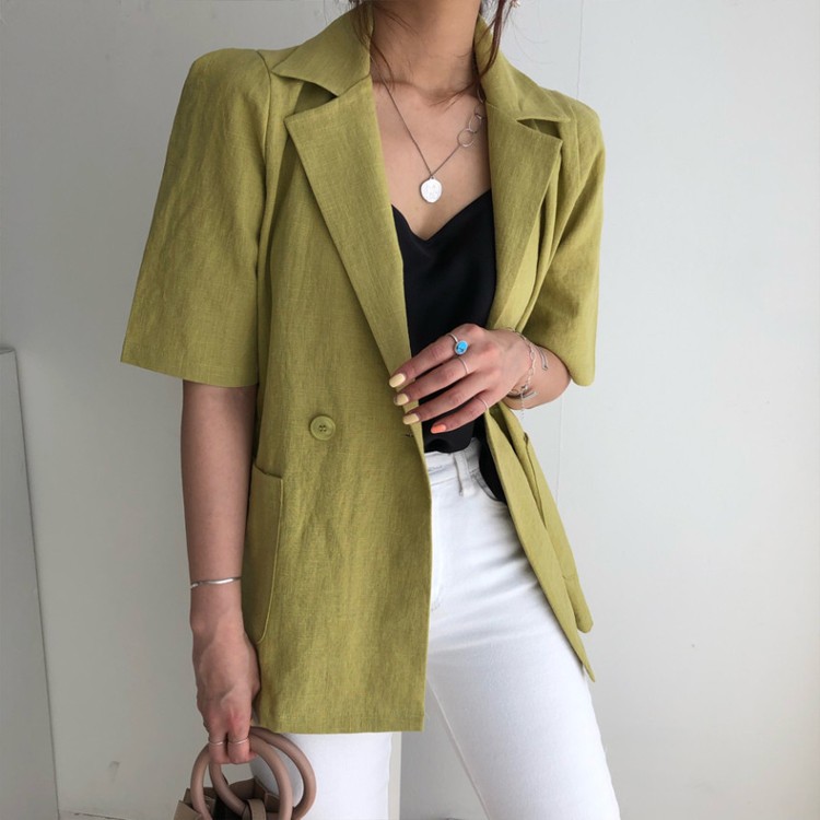 ジャケット レディース カジュアル リネン 韓国 送料無料 Dazzle ダズル
