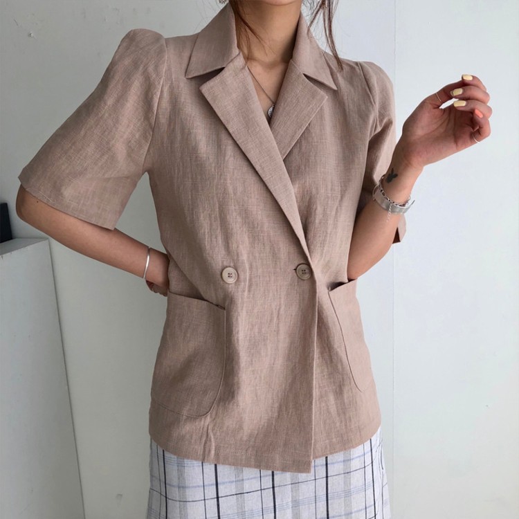 ジャケット レディース カジュアル リネン 韓国 送料無料 Dazzle ダズル