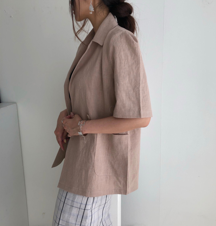 ジャケット レディース カジュアル リネン 韓国 送料無料 Dazzle ダズル