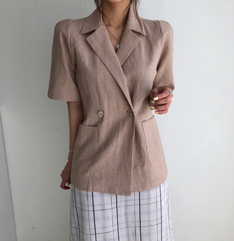 ジャケット レディース カジュアル リネン 韓国 送料無料 Dazzle ダズル