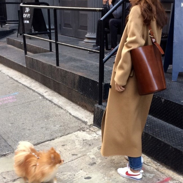 ロングコート レディース レトロ ゆったり オーバーサイズ 韓国 Dazzle ダズル