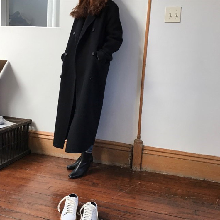 ロングコート レディース レトロ ゆったり オーバーサイズ 韓国 Dazzle ダズル