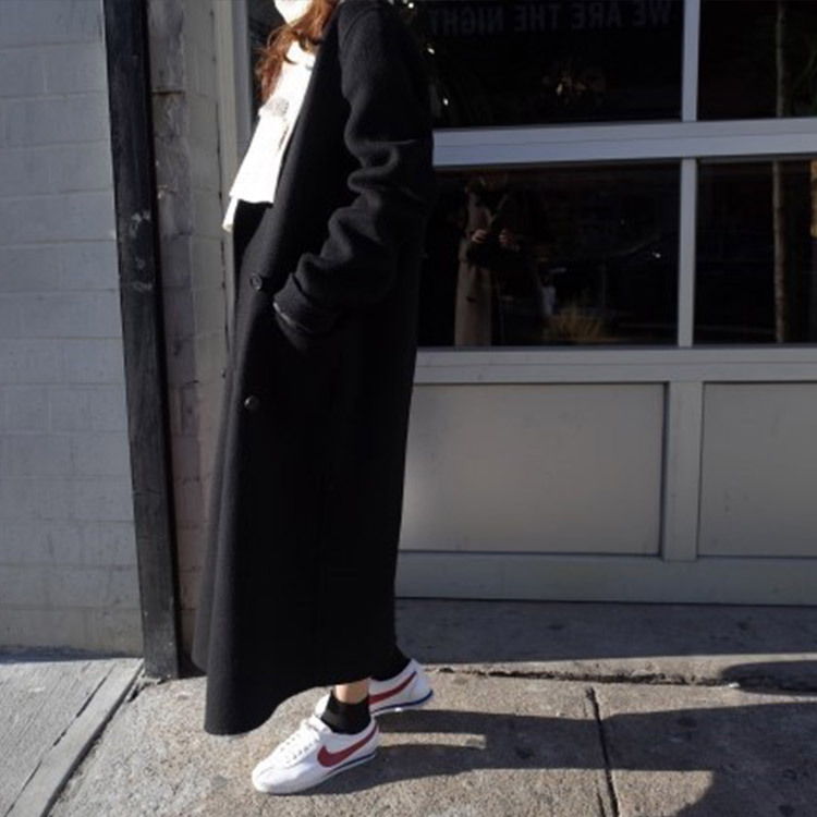 ロングコート レディース レトロ ゆったり オーバーサイズ 韓国 Dazzle ダズル