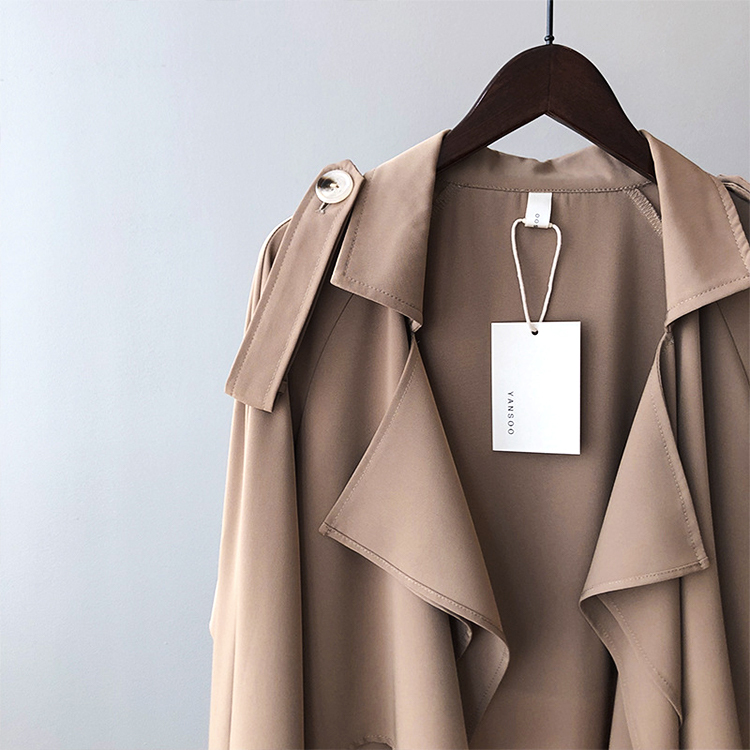  コート レディース 秋 トレンチ トレンチコート ロング丈 おしゃれ 春コート アウター 秋 春 てろん やわらかい 薄手 Dazzle ダズル
