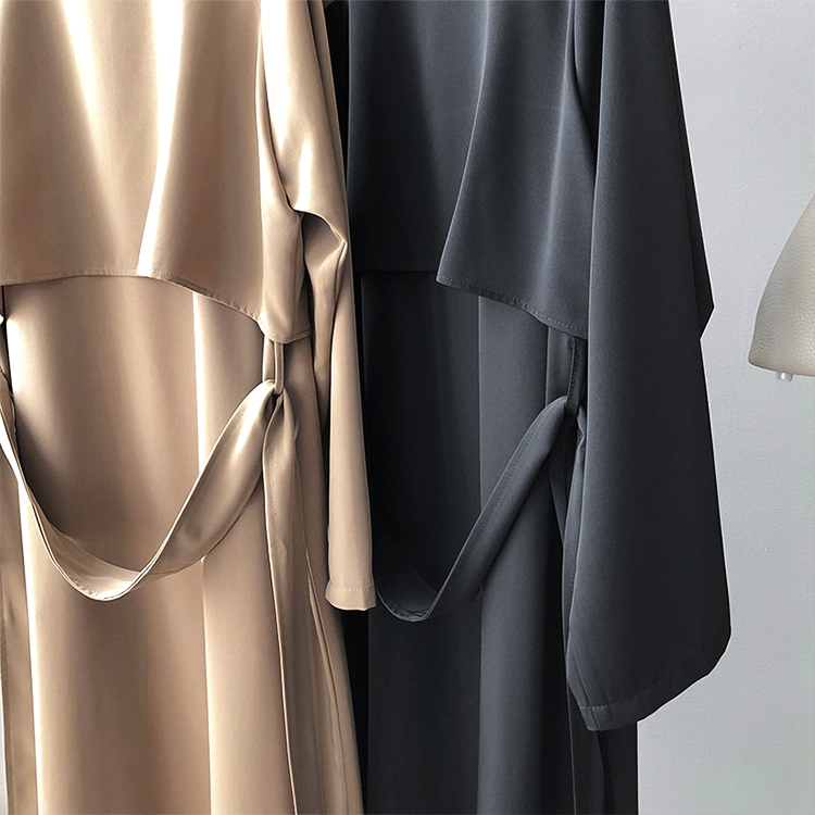  コート レディース 秋 トレンチ トレンチコート ロング丈 おしゃれ 春コート アウター 秋 春 てろん やわらかい 薄手 Dazzle ダズル