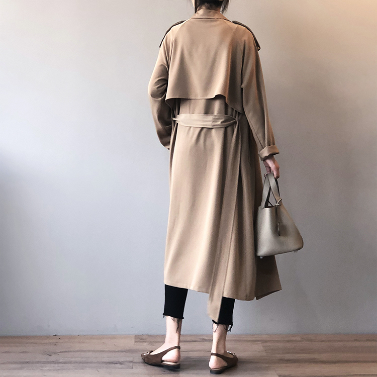  コート レディース 秋 トレンチ トレンチコート ロング丈 おしゃれ 春コート アウター 秋 春 てろん やわらかい 薄手 Dazzle ダズル