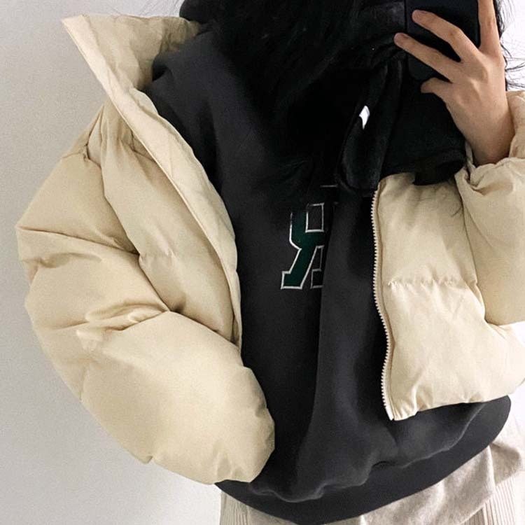 中綿ジャケットレディース コ－ト スタンドカラー ショート丈 ハイネック アウター 中綿 ブルゾン ゆったり Dazzle ダズル