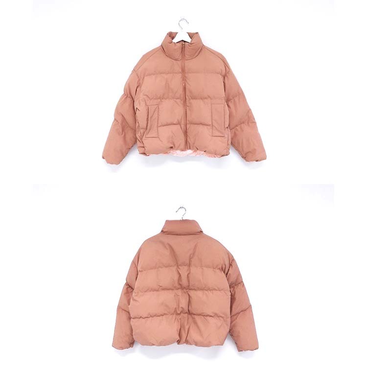 中綿ジャケットレディース コ－ト スタンドカラー ショート丈 ハイネック アウター 中綿 ブルゾン ゆったり Dazzle ダズル