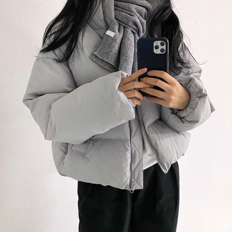 中綿ジャケットレディース コ－ト スタンドカラー ショート丈 ハイネック アウター 中綿 ブルゾン ゆったり Dazzle ダズル