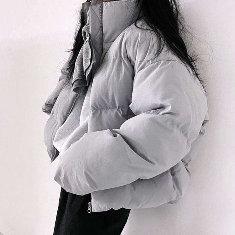 中綿ジャケットレディース コ－ト スタンドカラー ショート丈 ハイネック アウター 中綿 ブルゾン ゆったり Dazzle ダズル