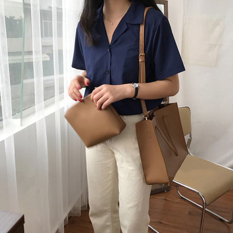 大容量 ショルダーバッグ レディース シンプル スクエア トートバッグ 韓国 Dazzle ダズル