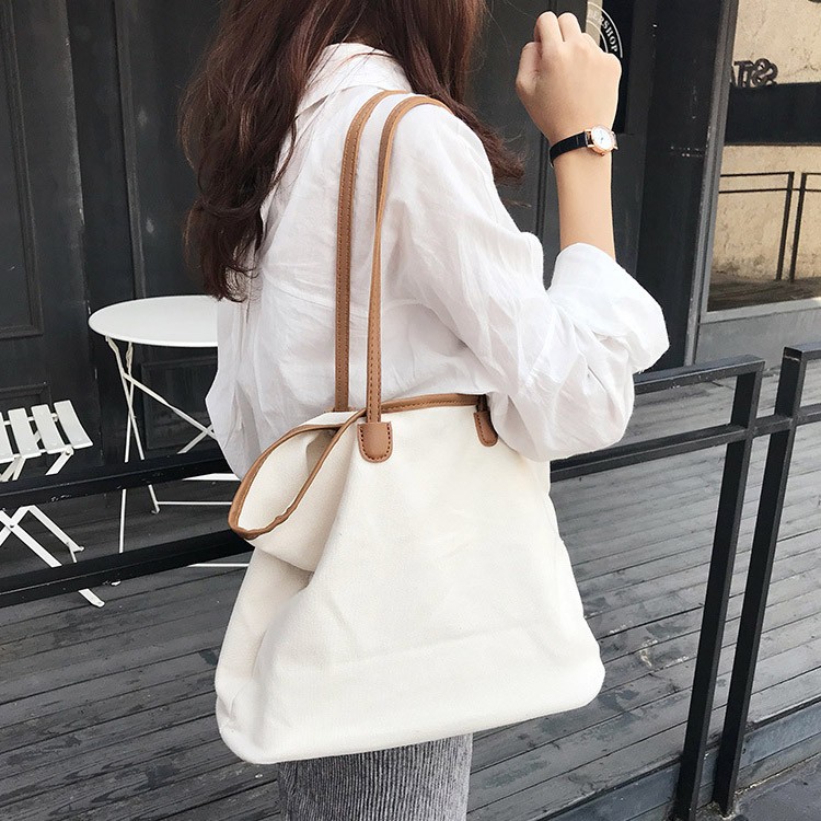 大容量 帆布 バッグ キャンパス 大きめ トートバッグ シンプル 韓国 送料無料 Dazzle ダズル