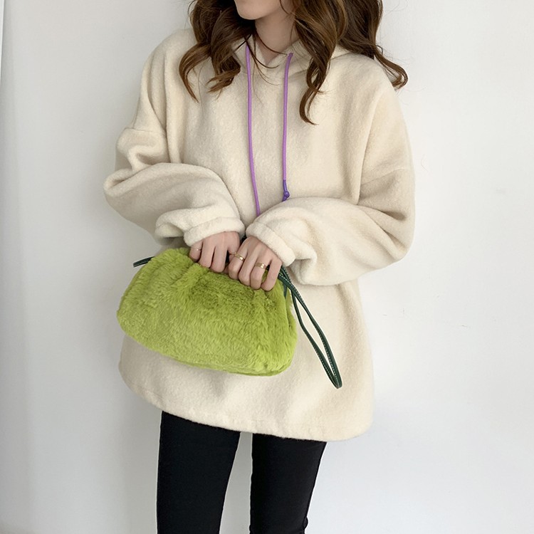 ポシェット ファーバッグ レディース ファー ミニショルダーバッグ 韓国 ジョイフィール joyfeel