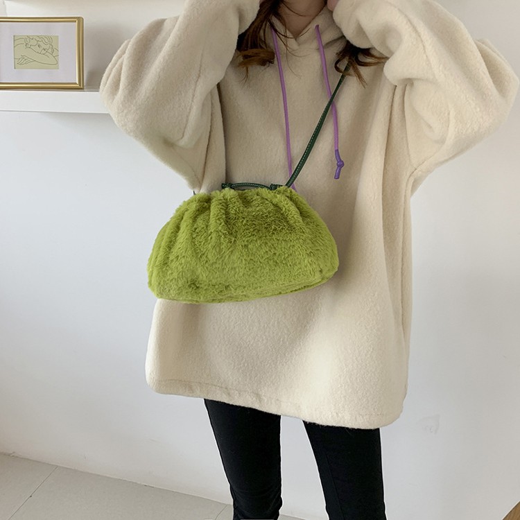 ポシェット ファーバッグ レディース ファー ミニショルダーバッグ 韓国 ジョイフィール joyfeel