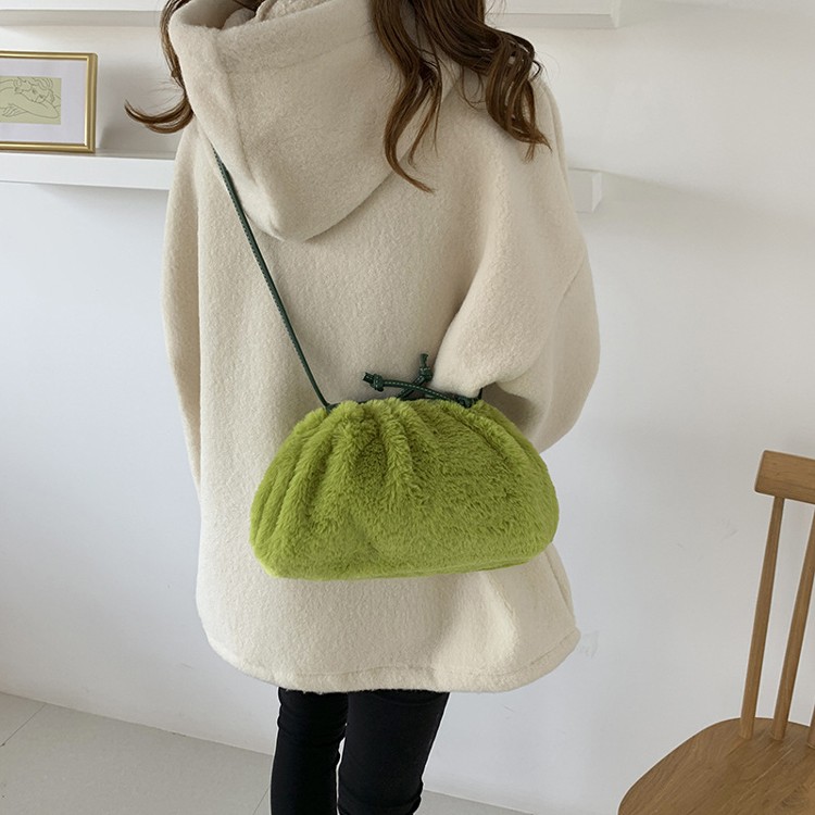 ポシェット ファーバッグ レディース ファー ミニショルダーバッグ 韓国 ジョイフィール joyfeel