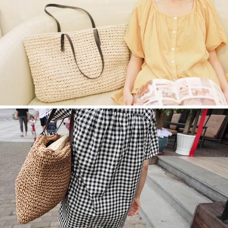 編みバッグ かごバッグ レディース 大容量 韓国 Dazzle ダズル