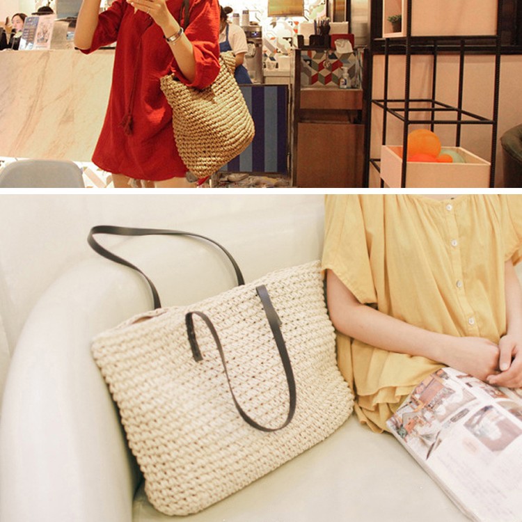 編みバッグ かごバッグ レディース 大容量 韓国 Dazzle ダズル