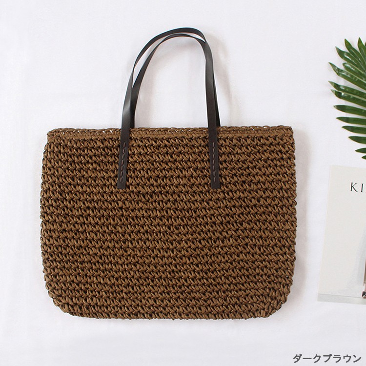 編みバッグ かごバッグ レディース 大容量 韓国 Dazzle ダズル