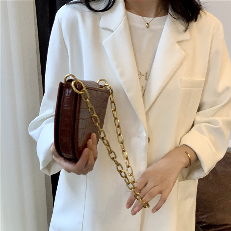 ショルダーバッグ チェーン レディース クロコダイル柄 韓国 Dazzle ダズル