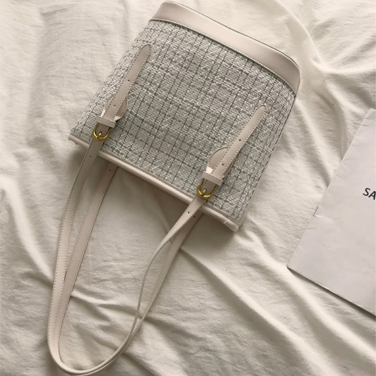 トートバッグ レディース チェック柄 千鳥格子 バイカラー 韓国 送料無料 Dazzle ダズル