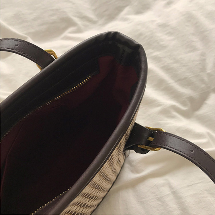 トートバッグ レディース チェック柄 千鳥格子 バイカラー 韓国 送料無料 Dazzle ダズル