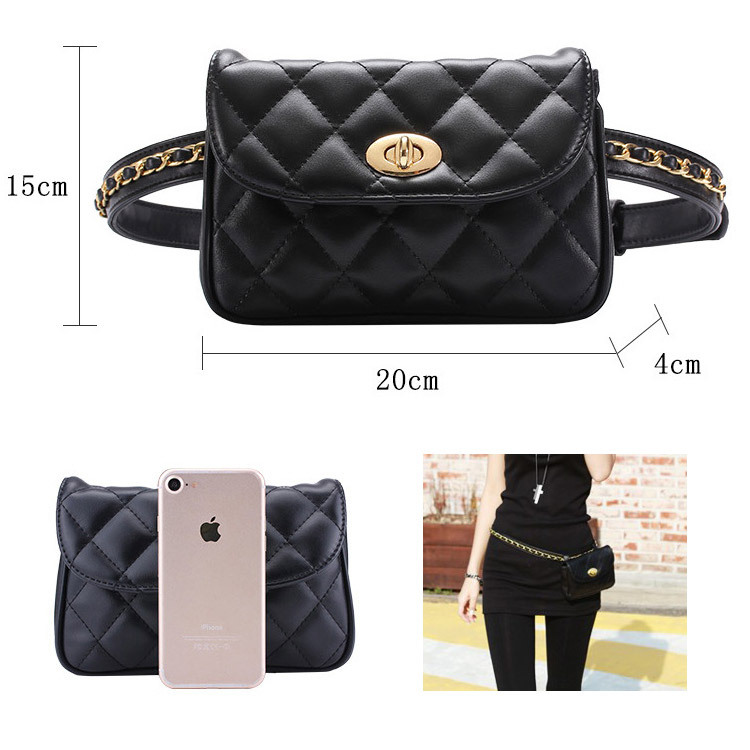 ボディバッグ レディース ウエストポーチ ウエストバッグ チェーンベルト チェーン 韓国 送料無料 Dazzle ダズル