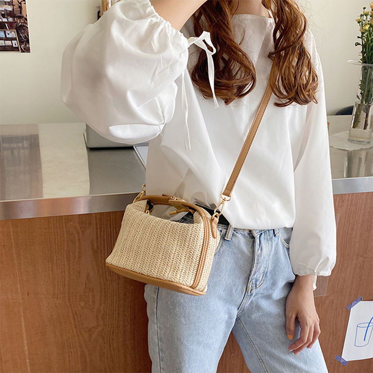 かごバック レディース ハンドバッグ ショルダーバッグ ミニバッグ 編みバッグ 編み へそ出し 小さめ フィット Dazzle ダズル