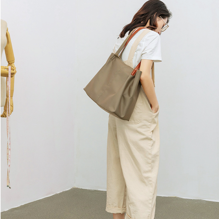 トートバッグ レディース 大きめ ナイロン キャンパス 大容量 通勤 ビジネス A4 ワンショルダー 黒 カーキ ベージュ 韓国 Dazzle ダズル
