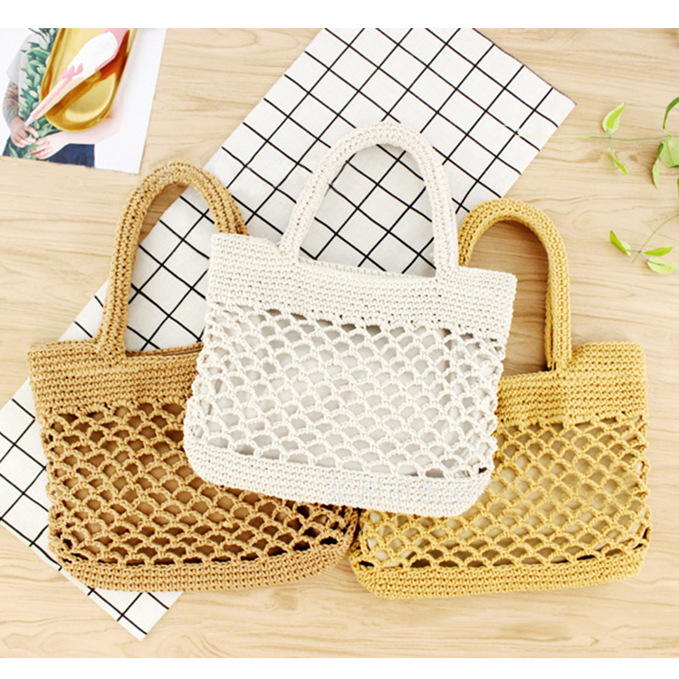 編みバッグ レディース トートバッグ 編み かごバッグ ビーチ ロープ ネット ジョイフィール joyfeel
