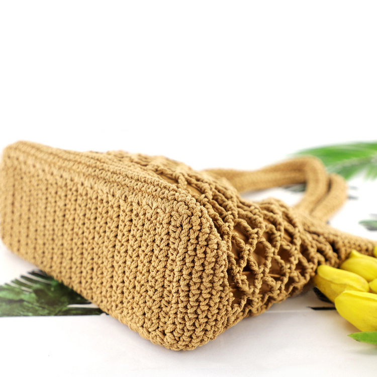 編みバッグ レディース トートバッグ 編み かごバッグ ビーチ ロープ ネット ジョイフィール joyfeel