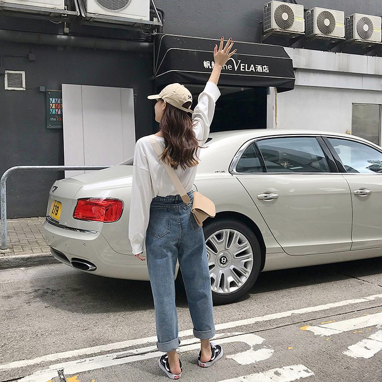 デニム ワイド ギャザー ロング ハイウエスト レディース 韓国ファッション Dazzle ダズル