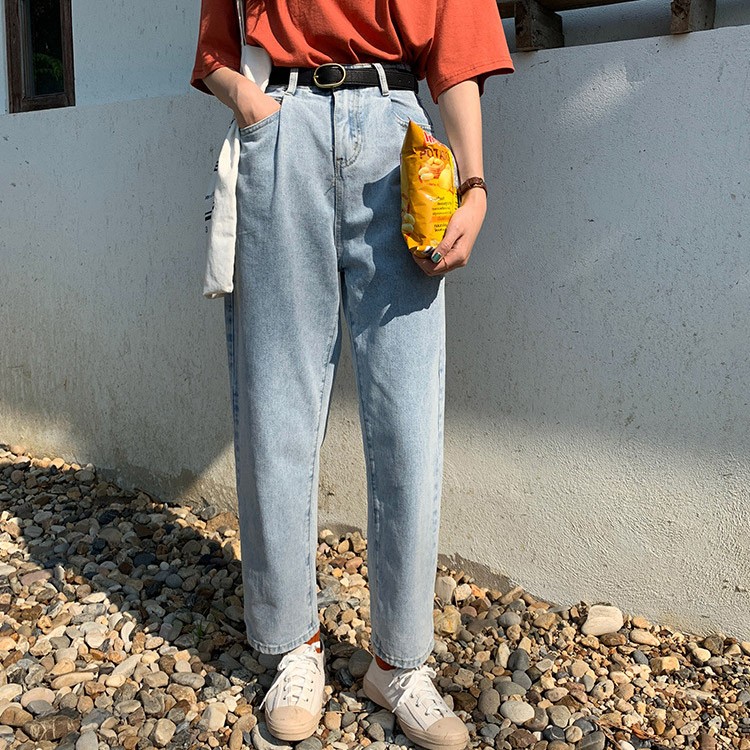 デニム ワイド ギャザー ロング ハイウエスト レディース 韓国ファッション Dazzle ダズル