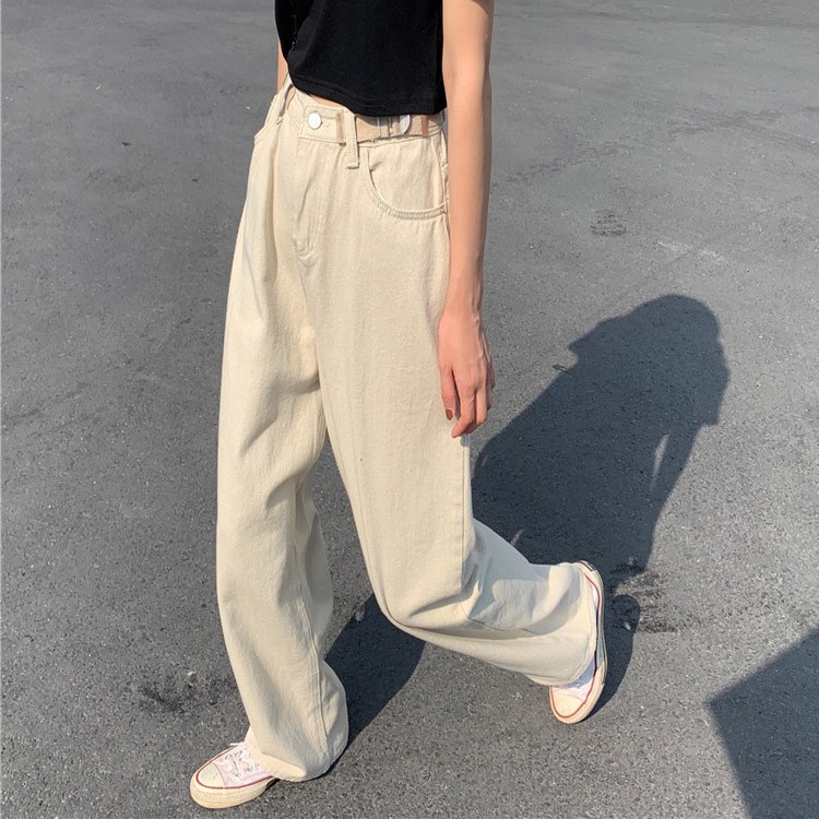 ワイドパンツ デニム レディース ロングパンツ ストレートパンツ ハイウエスト 韓国 送料無料 Dazzle ダズル