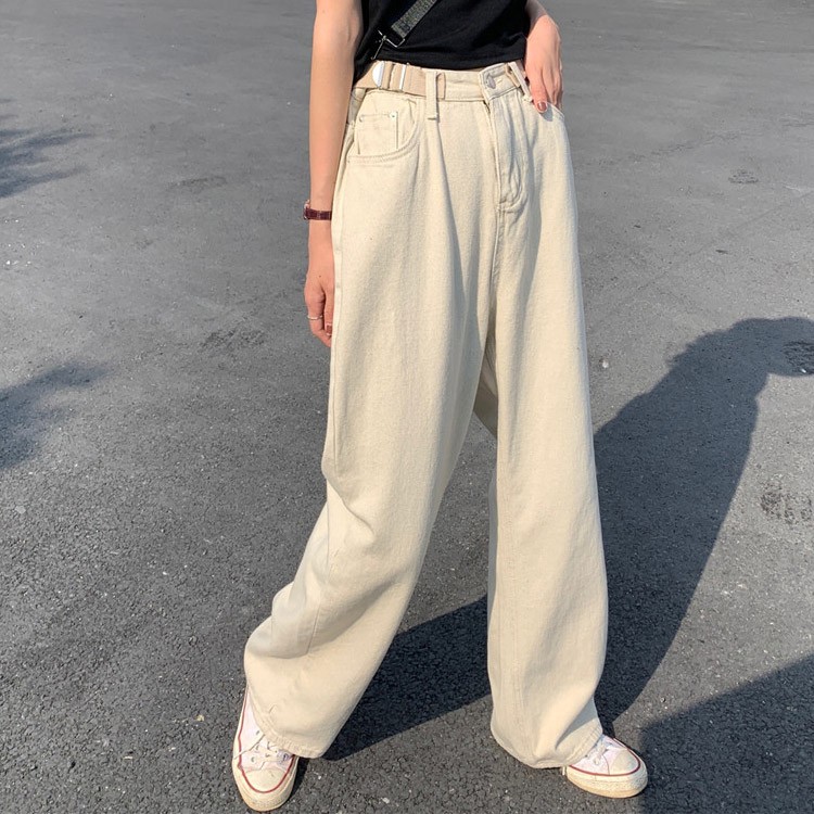 ワイドパンツ デニム レディース ロングパンツ ストレートパンツ ハイウエスト 韓国 送料無料 Dazzle ダズル