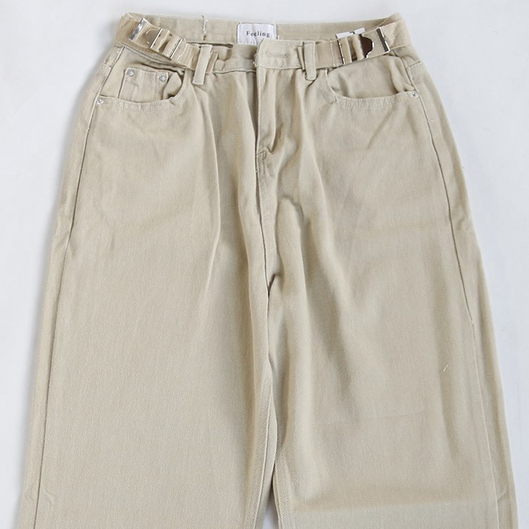 ワイドパンツ デニム レディース ロングパンツ ストレートパンツ ハイウエスト 韓国 送料無料 Dazzle ダズル