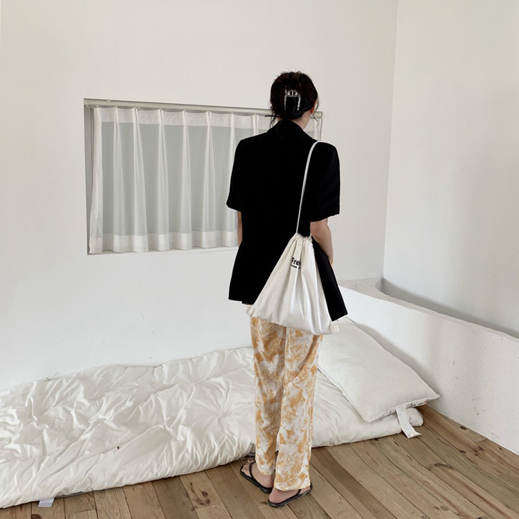 ワイドパンツ レディース 柄パンツス ストレッチ 韓国 送料無料 ジョイフィール joyfeel