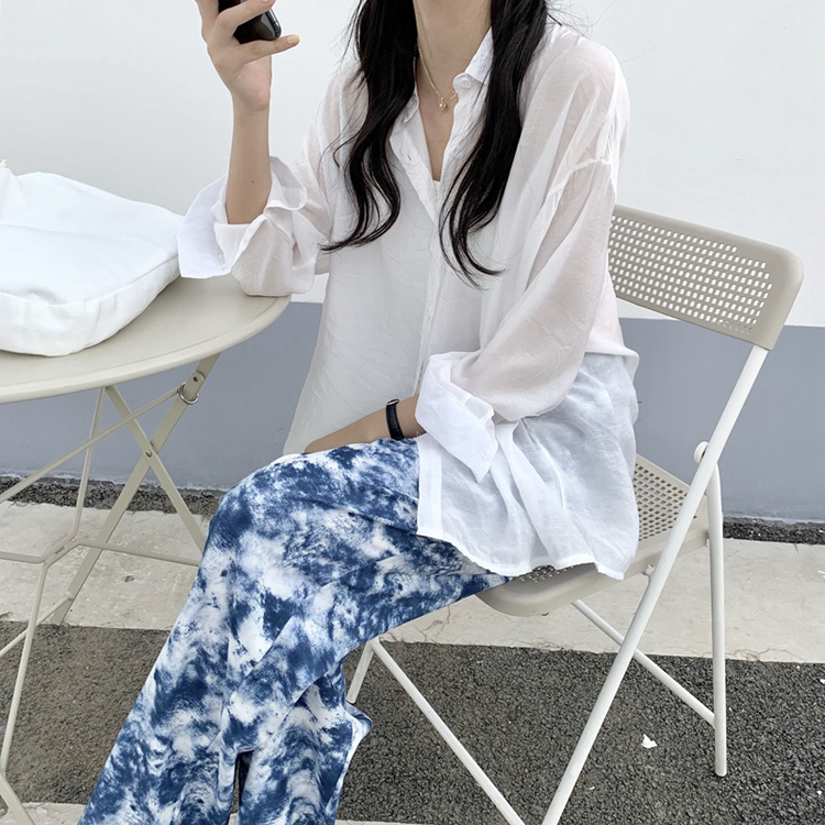 ワイドパンツ レディース 柄パンツス ストレッチ 韓国 送料無料 ジョイフィール joyfeel