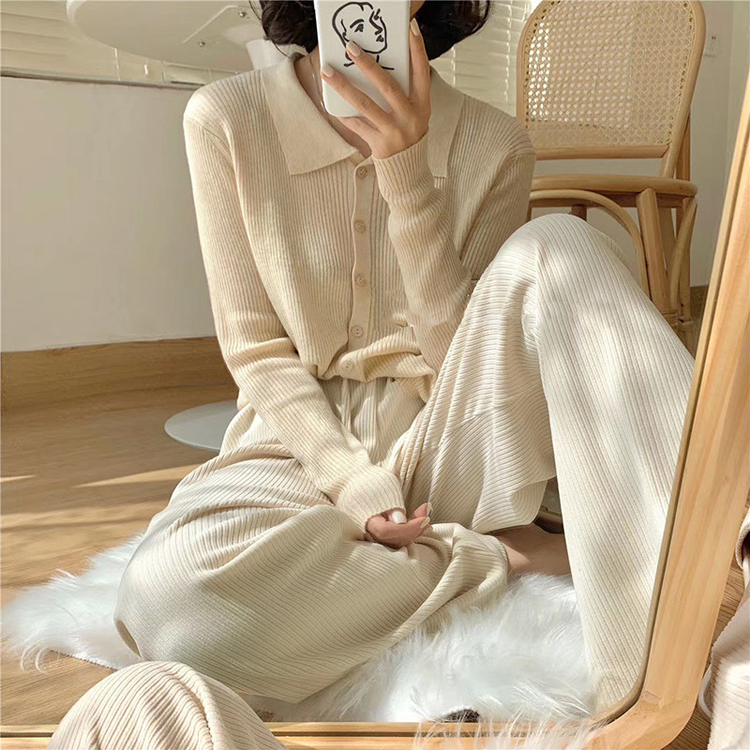 ワイドパンツ ゴム レディース ゆったり ロングパンツ くすみカラー 韓国 送料無料 ジョイフィール joyfeel