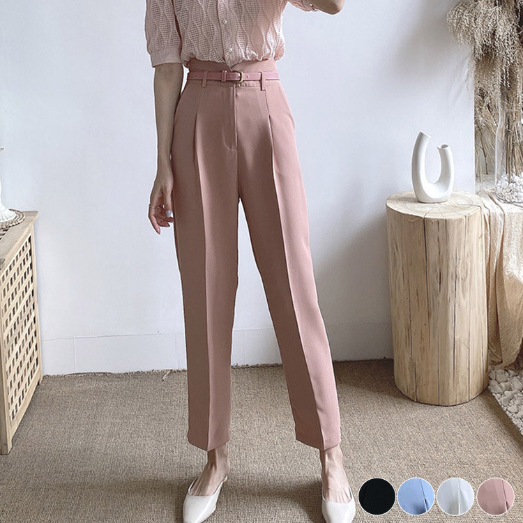 ワイドパンツ レディース ロング ロングパンツ リボン スラックス 韓国 送料無料 Dazzle ダズル