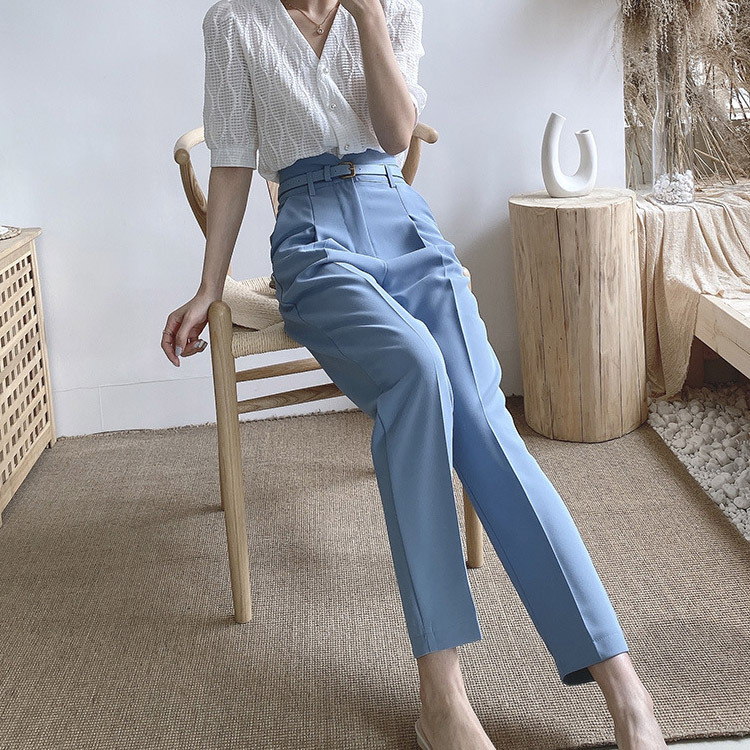 ワイドパンツ レディース ロング ロングパンツ リボン スラックス 韓国 送料無料 Dazzle ダズル