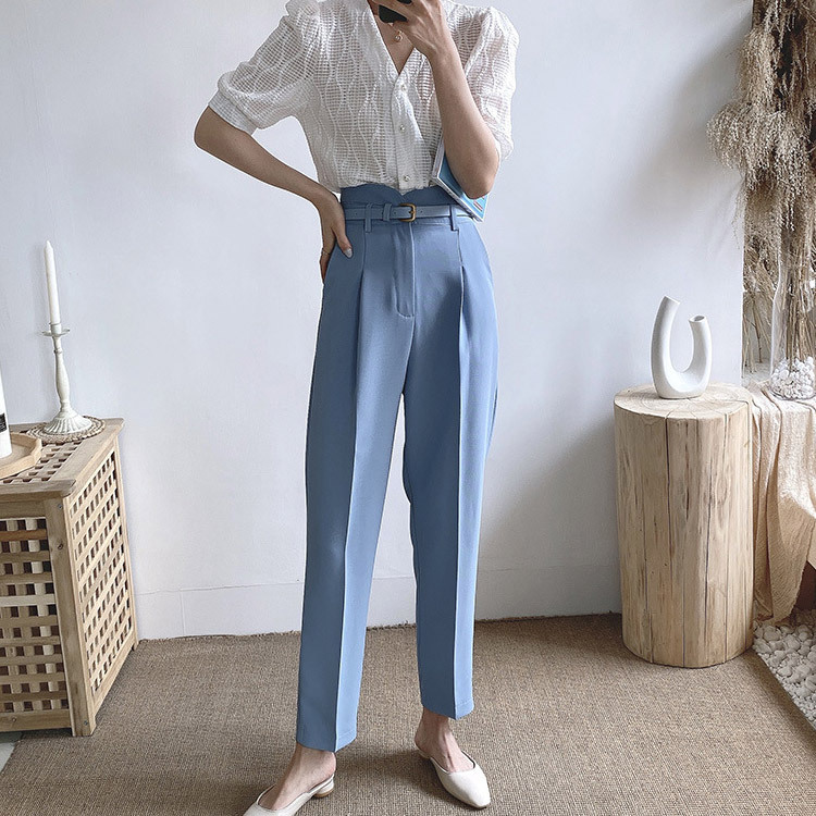 ワイドパンツ レディース ロング ロングパンツ リボン スラックス 韓国 送料無料 Dazzle ダズル