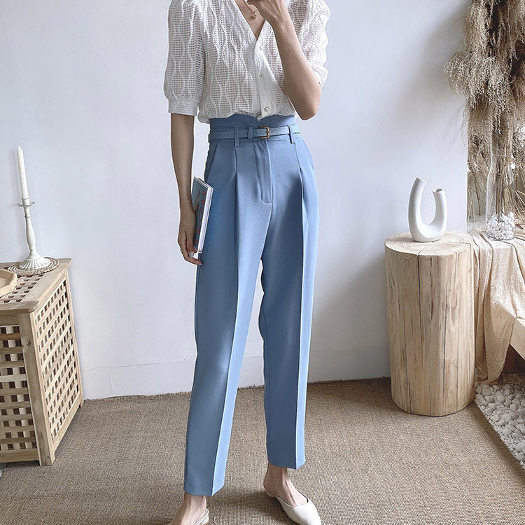 ワイドパンツ レディース ロング ロングパンツ リボン スラックス 韓国 送料無料 Dazzle ダズル