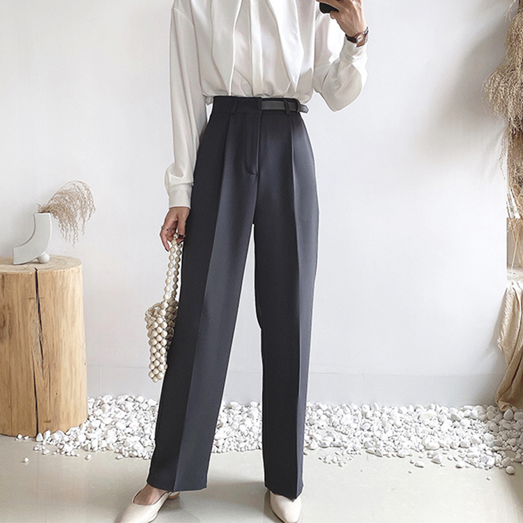 スラックス レディース ストレートパンツ ロングパンツ エレガント オフィス ハイウエスト Dazzle ダズル