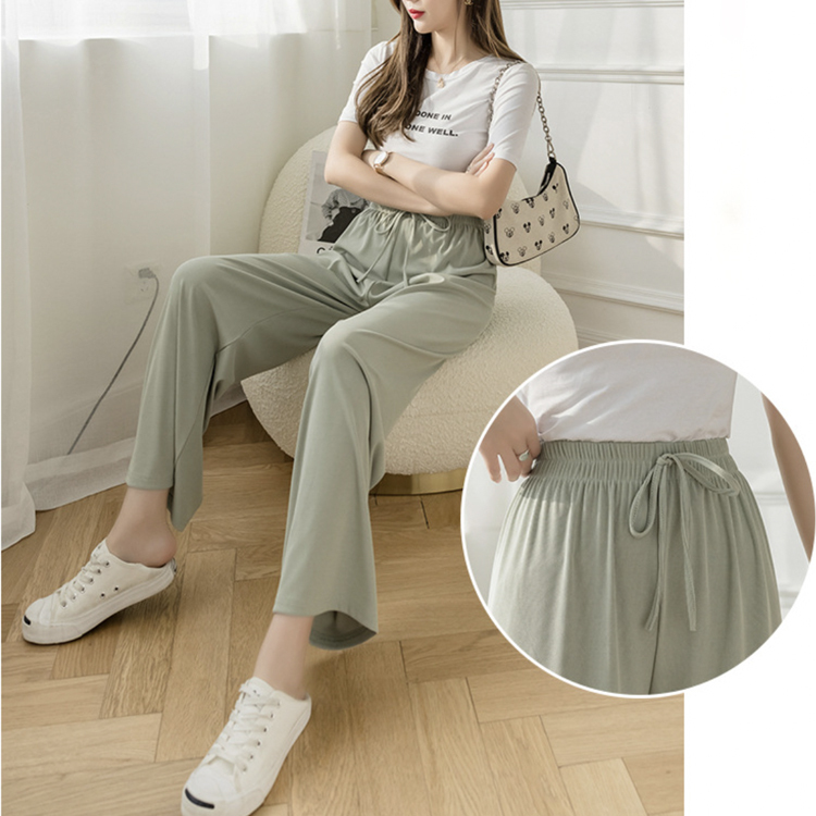 ワイドパンツ レディース ロング ロングパンツ 無地 ストレート パンツ ゆったり おしゃれ 薄手 春 夏 カジュアル ウエストゴム 楽ちん ストレッチ ジョイフィール joyfeel