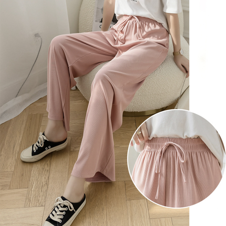 ワイドパンツ レディース ロング ロングパンツ 無地 ストレート パンツ ゆったり おしゃれ 薄手 春 夏 カジュアル ウエストゴム 楽ちん ストレッチ ジョイフィール joyfeel