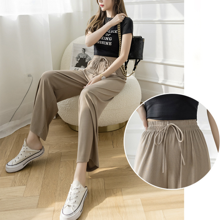 ワイドパンツ レディース ロング ロングパンツ 無地 ストレート パンツ ゆったり おしゃれ 薄手 春 夏 カジュアル ウエストゴム 楽ちん ストレッチ ジョイフィール joyfeel