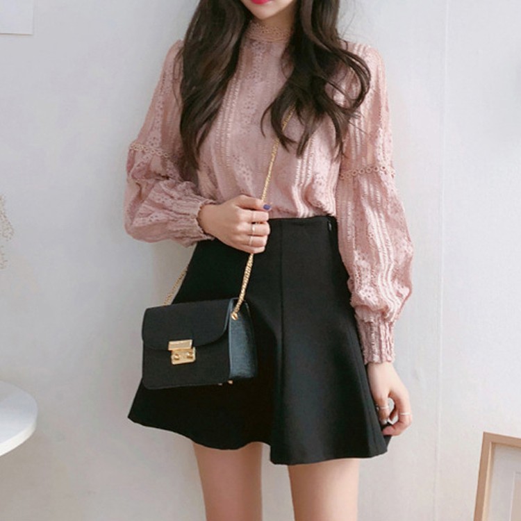 ミニスカート レディース Aライン ショート丈 スカート ハイウエスト 韓国 送料無料 Dazzle ダズル